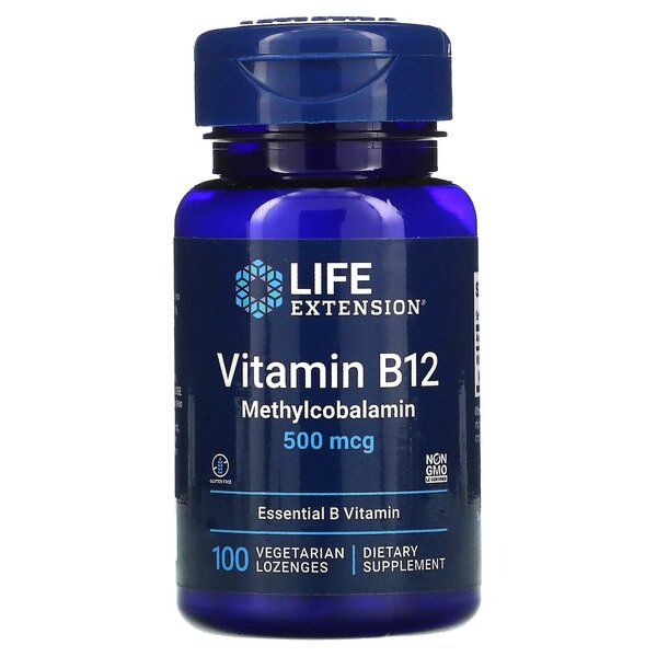 Vitamin B12 Methylcobalamin, 500mcg - 100 vegetarian lozenges