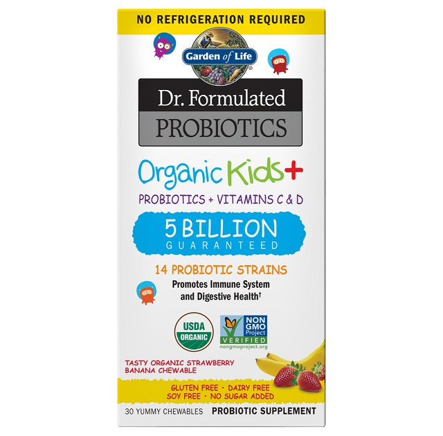 Dr. Formulated Probiotics Kids+, Strawberry Banana - 30 chewables