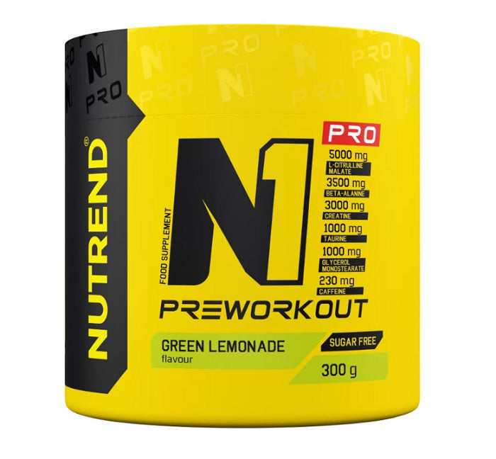 N1 Pro Pre-Workout, Green Lemonade - 300 grams