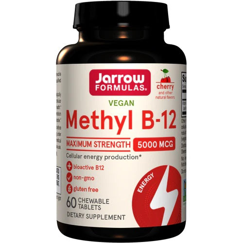 Vegan Methyl B-12, 5000mcg (Cherry) - 60 chewable tabs