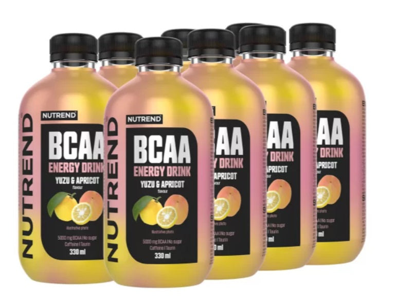 BCAA Energy Drink, Yuzu & Apricot - 8 x 330 ml.