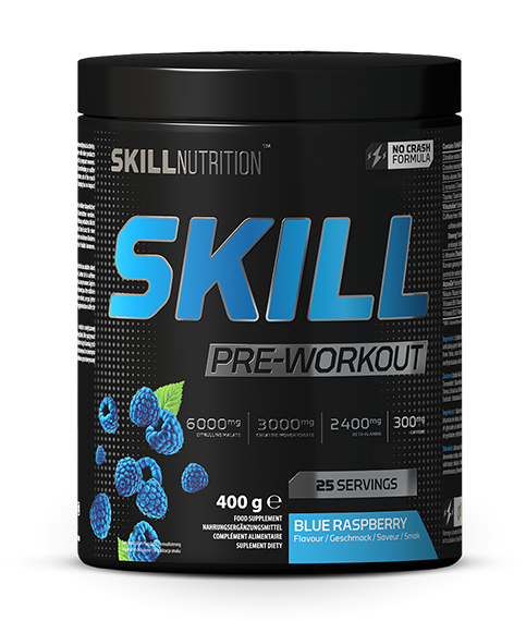 Skill Pre-Workout, Blue Raspberry - 400 grams