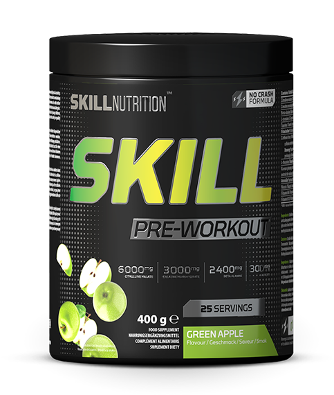 Skill Pre-Workout, Green Apple - 400 grams