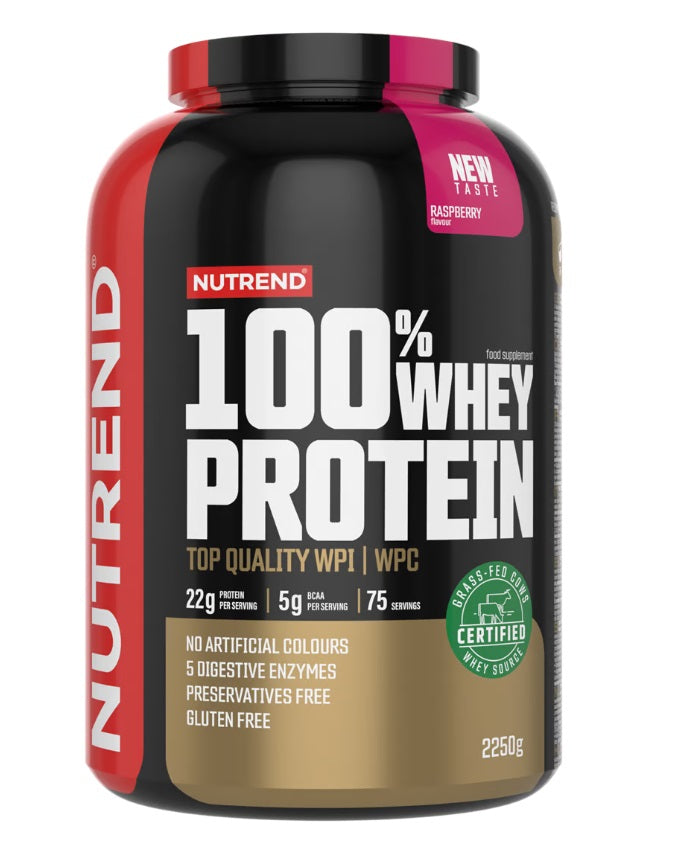 100% Whey Protein, Raspberry - 2250 grams