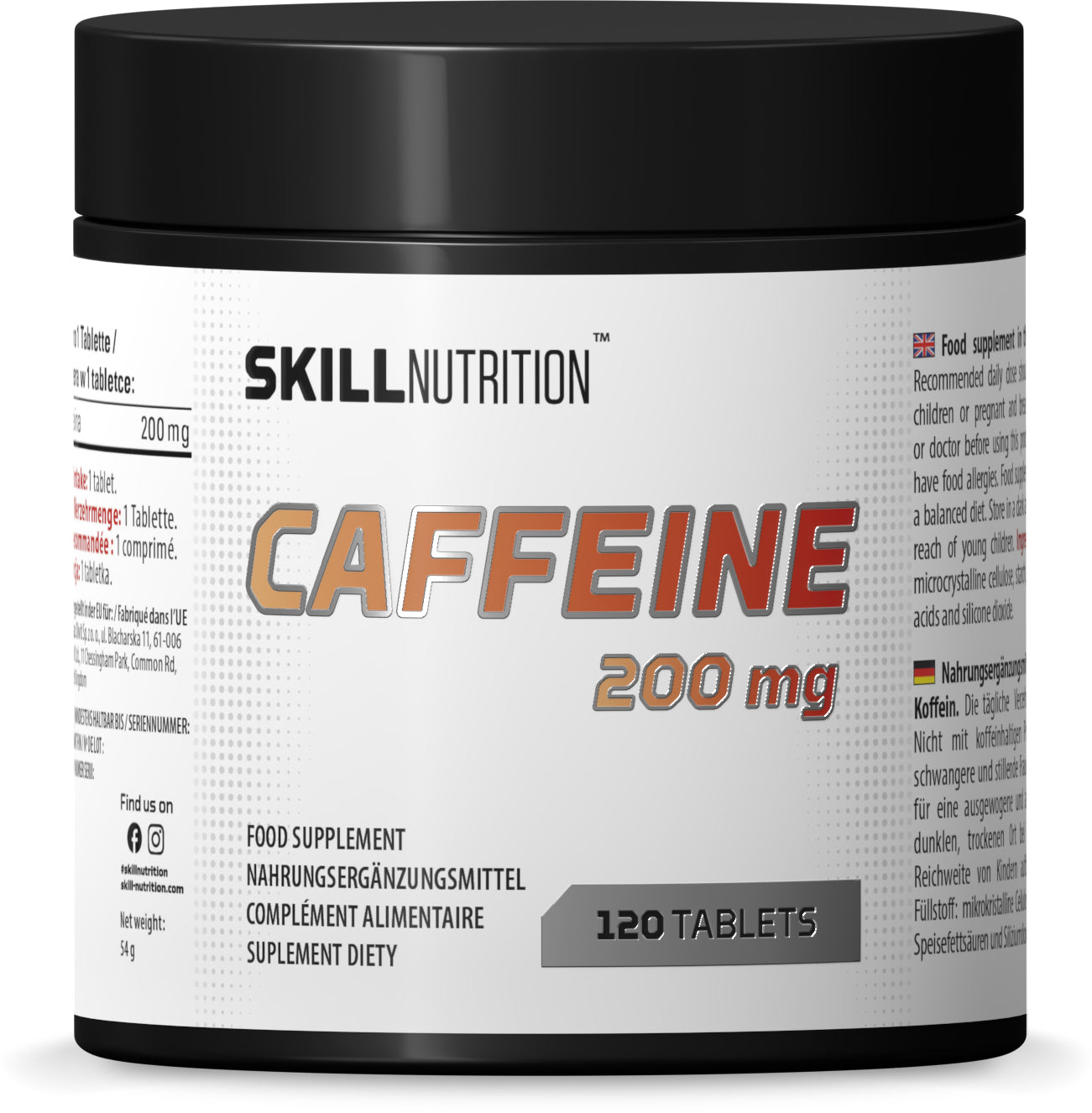 Caffeine, 200mg - 120 tablets