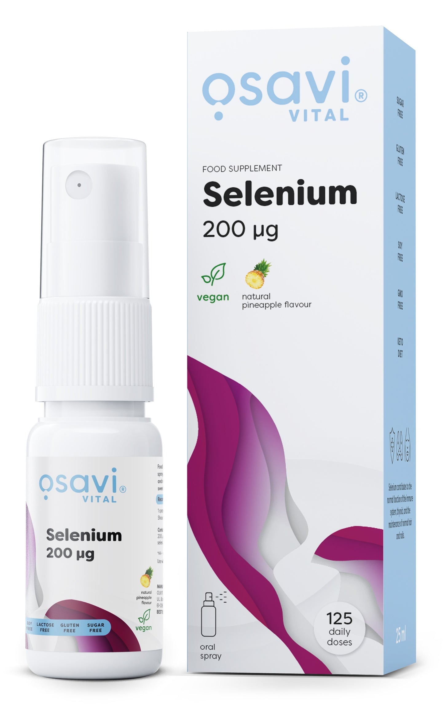 Selenium Oral Spray, 200mcg (Pineapple) - 25 ml.