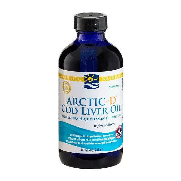 (Danish Label) Arctic-D Cod Liver Oil, Lemon - 237 ml.