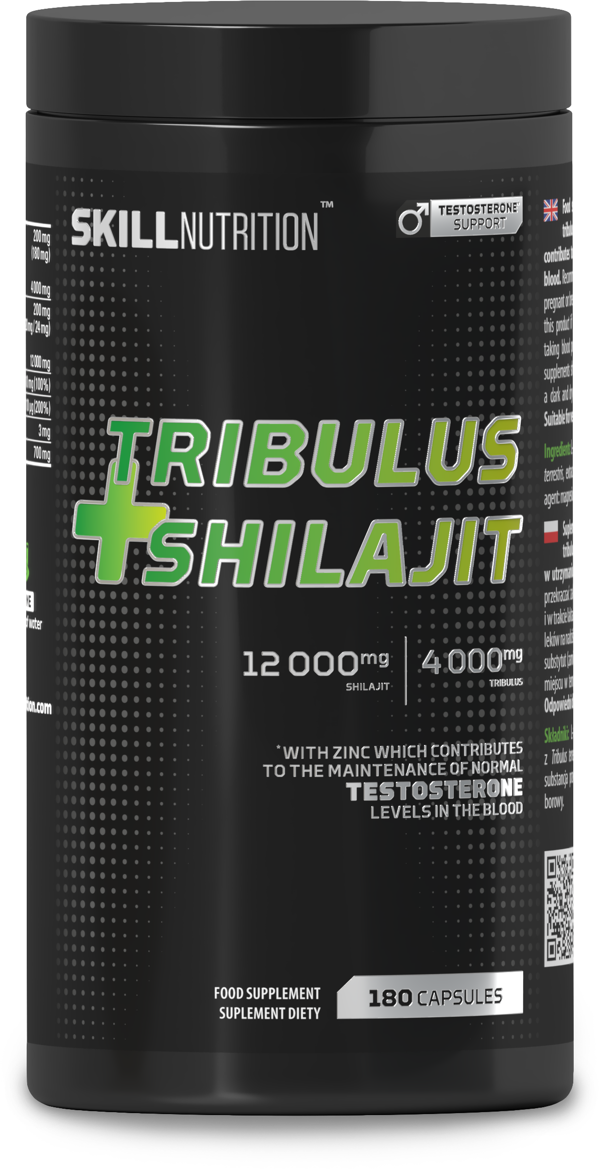 Tribulus + Shilajit - 180 vegan caps
