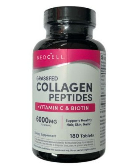 Grassfed Collagen Peptides + Vitamin C & Biotin - 180 tablets