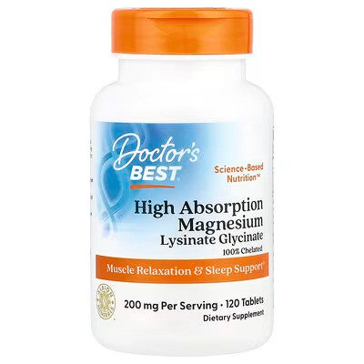 High Absorption Magnesium, 200mg - 120 tablets