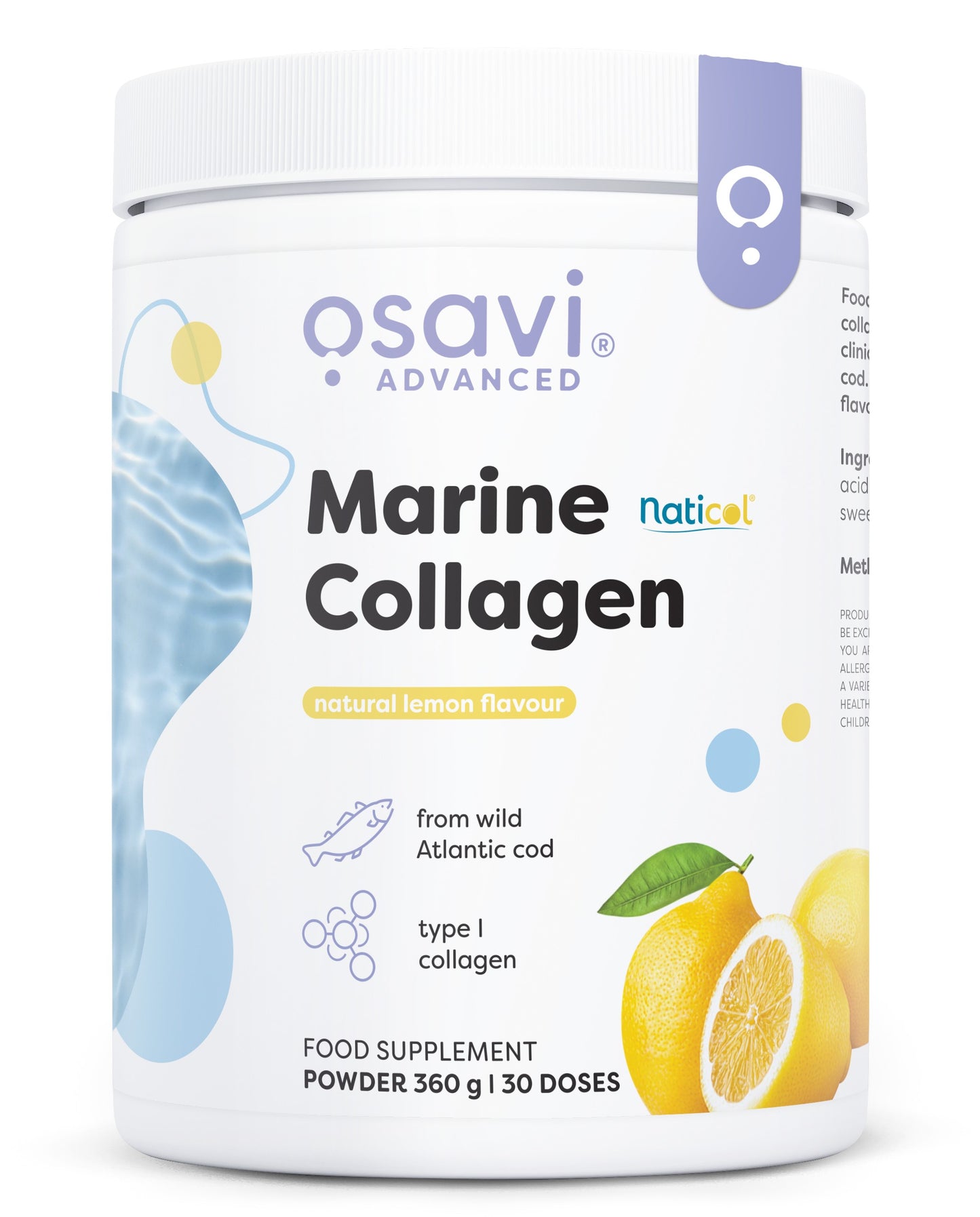 Marine Collagen Wild Cod, Lemon - 360 grams
