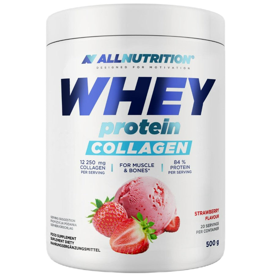 Whey Protein Collagen, Strawberry - 500 grams