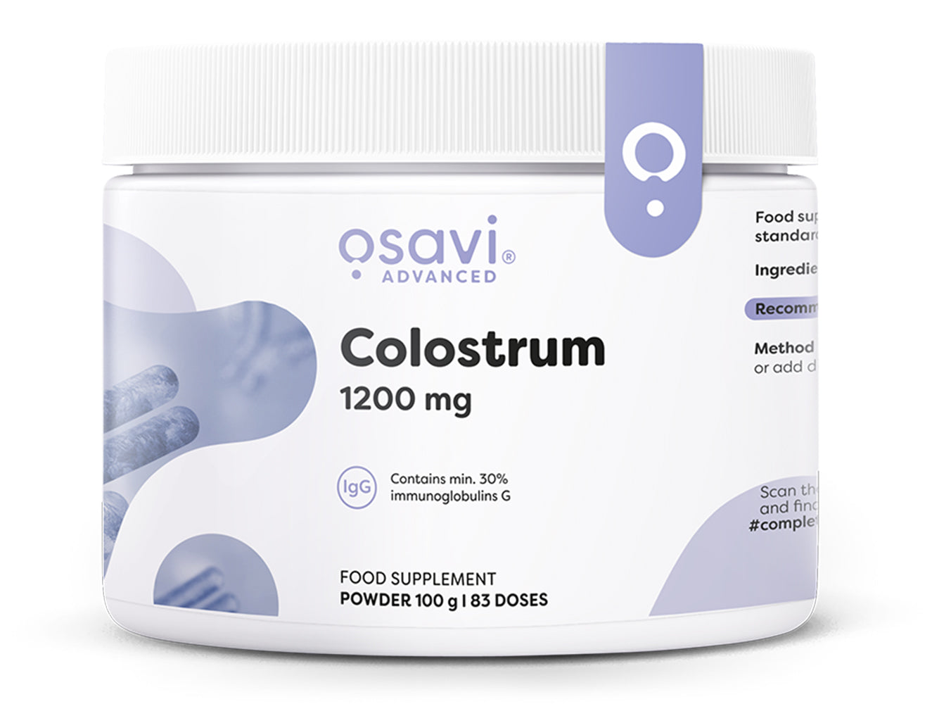 Colostrum Powder, 1200mg - 100 grams