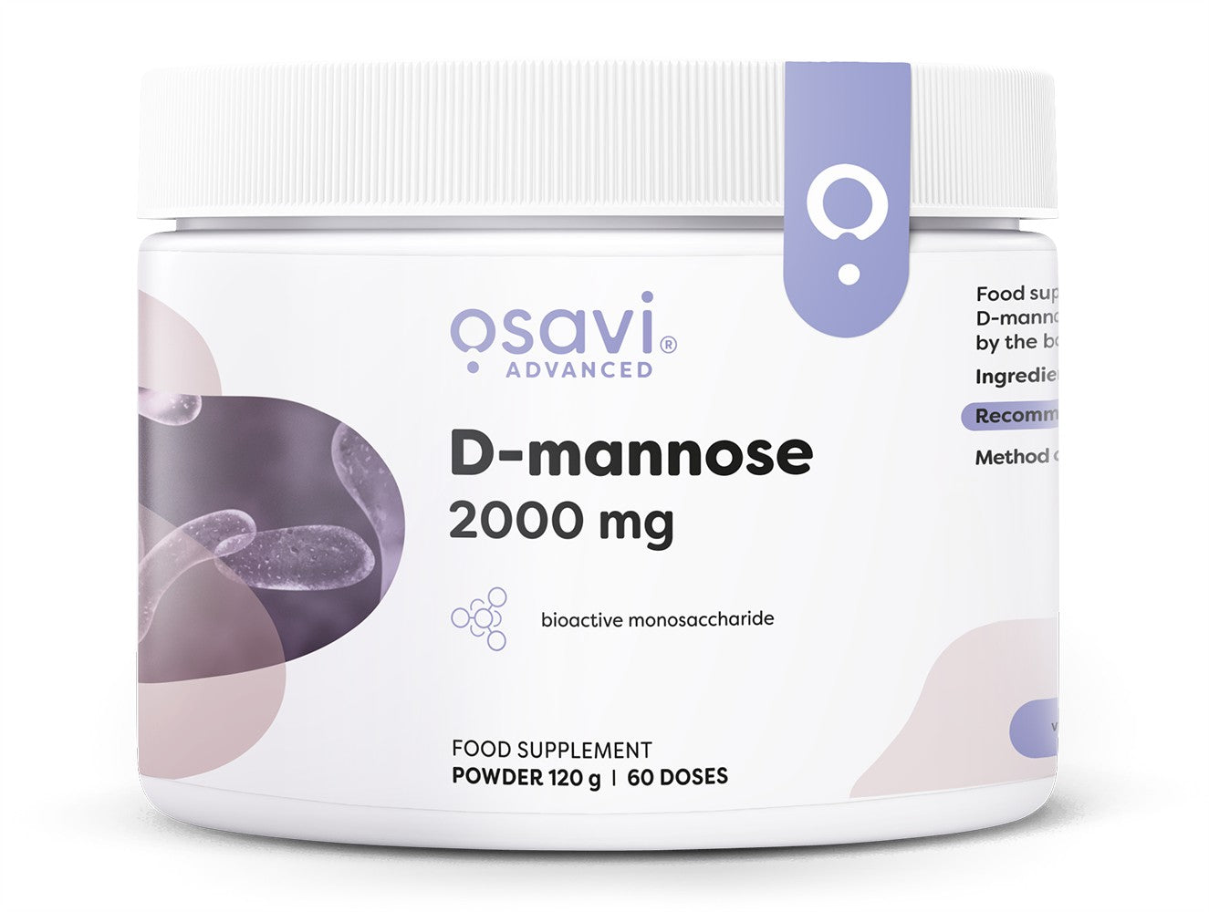 D-mannose Powder, 2000mg - 120 grams