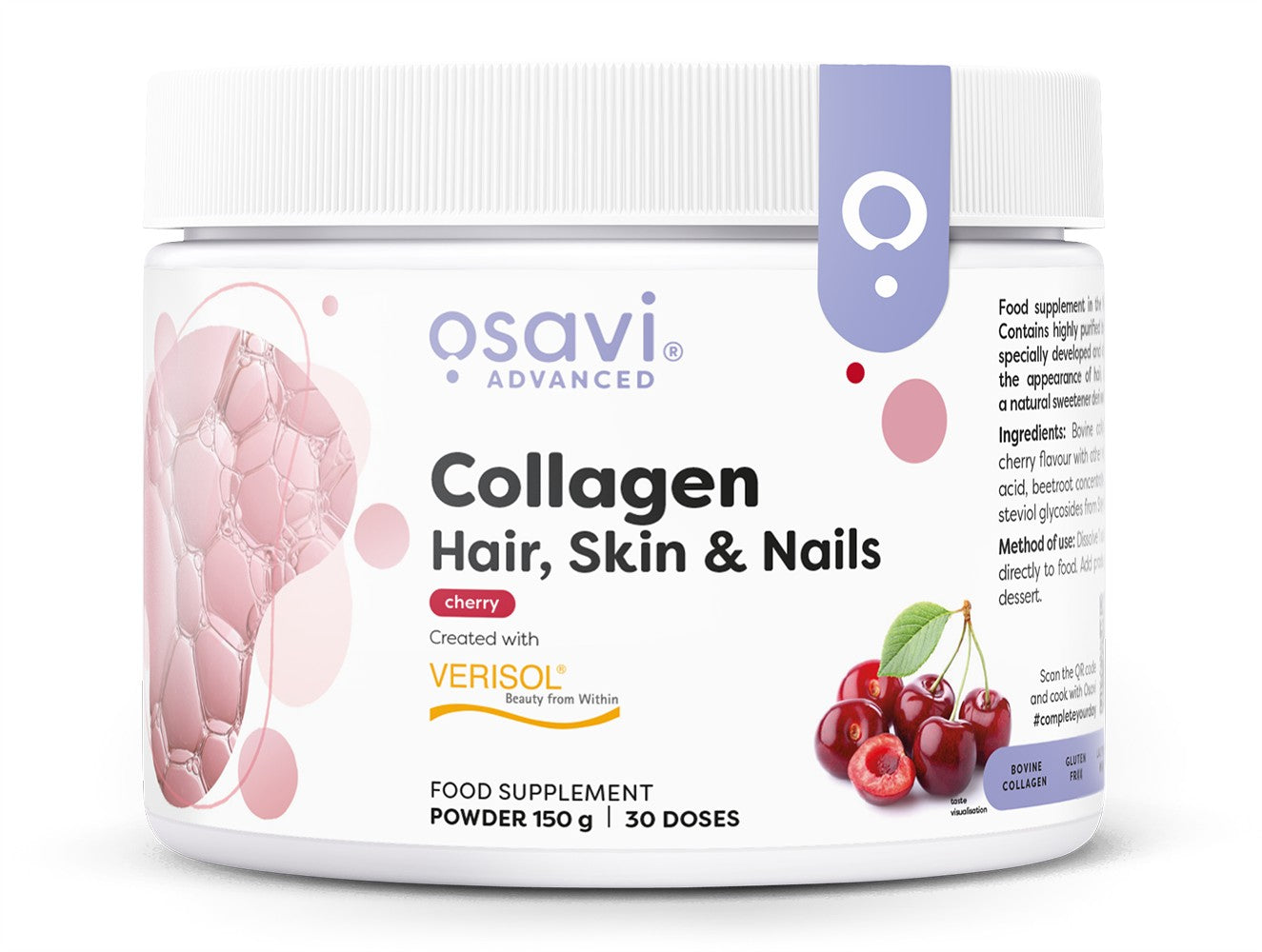 Collagen Peptides (Hair Skin & Nails), Cherry - 150 grams