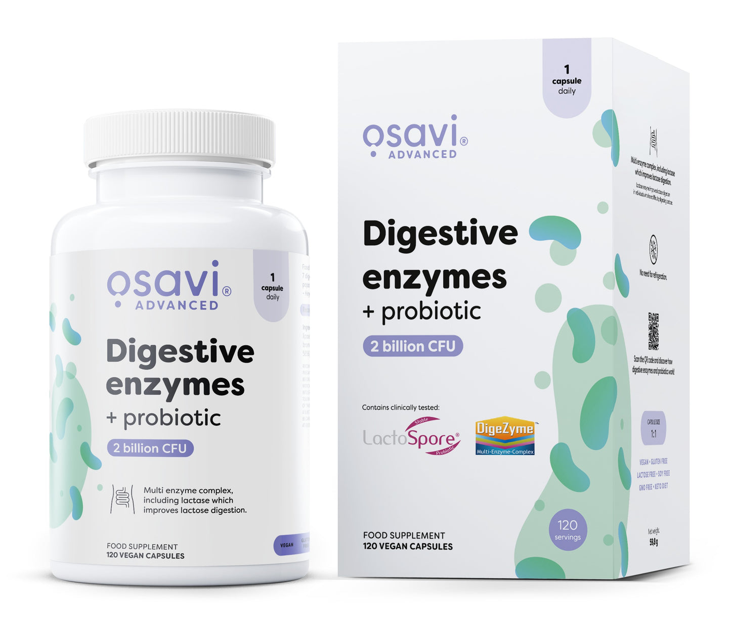 Digestive enzymes + probiotic - 120 vegan caps