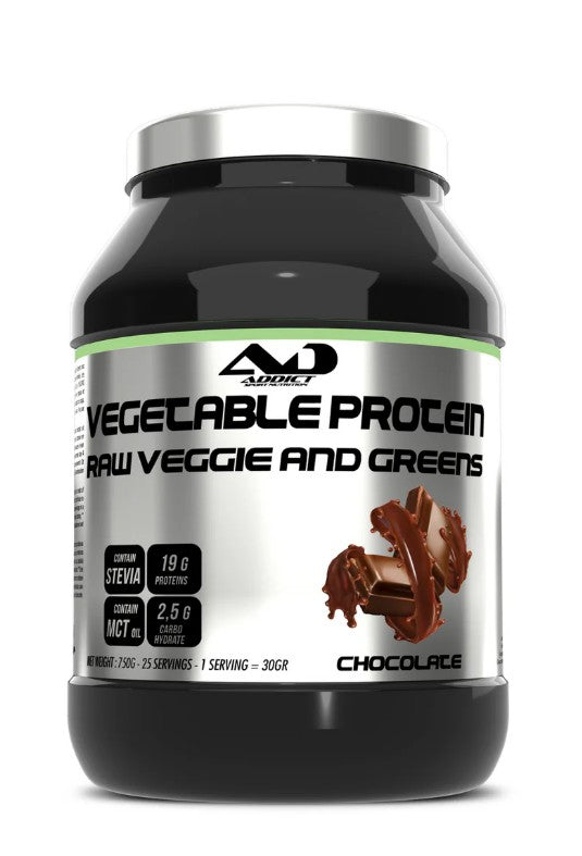 Vegetable Protein Raw Veggie and Greens, Chocolate - 750 grams