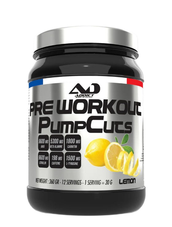 Pre Workout Pump Cuts, Lemon - 360 grams