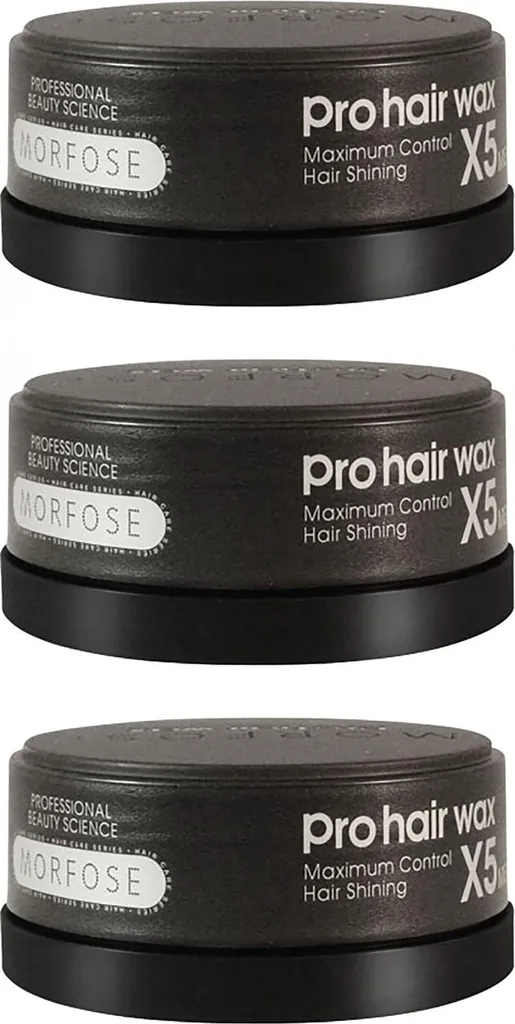 Morfose Pro Hair Wax X5 150ml Maximum Control Haarwachs X 3