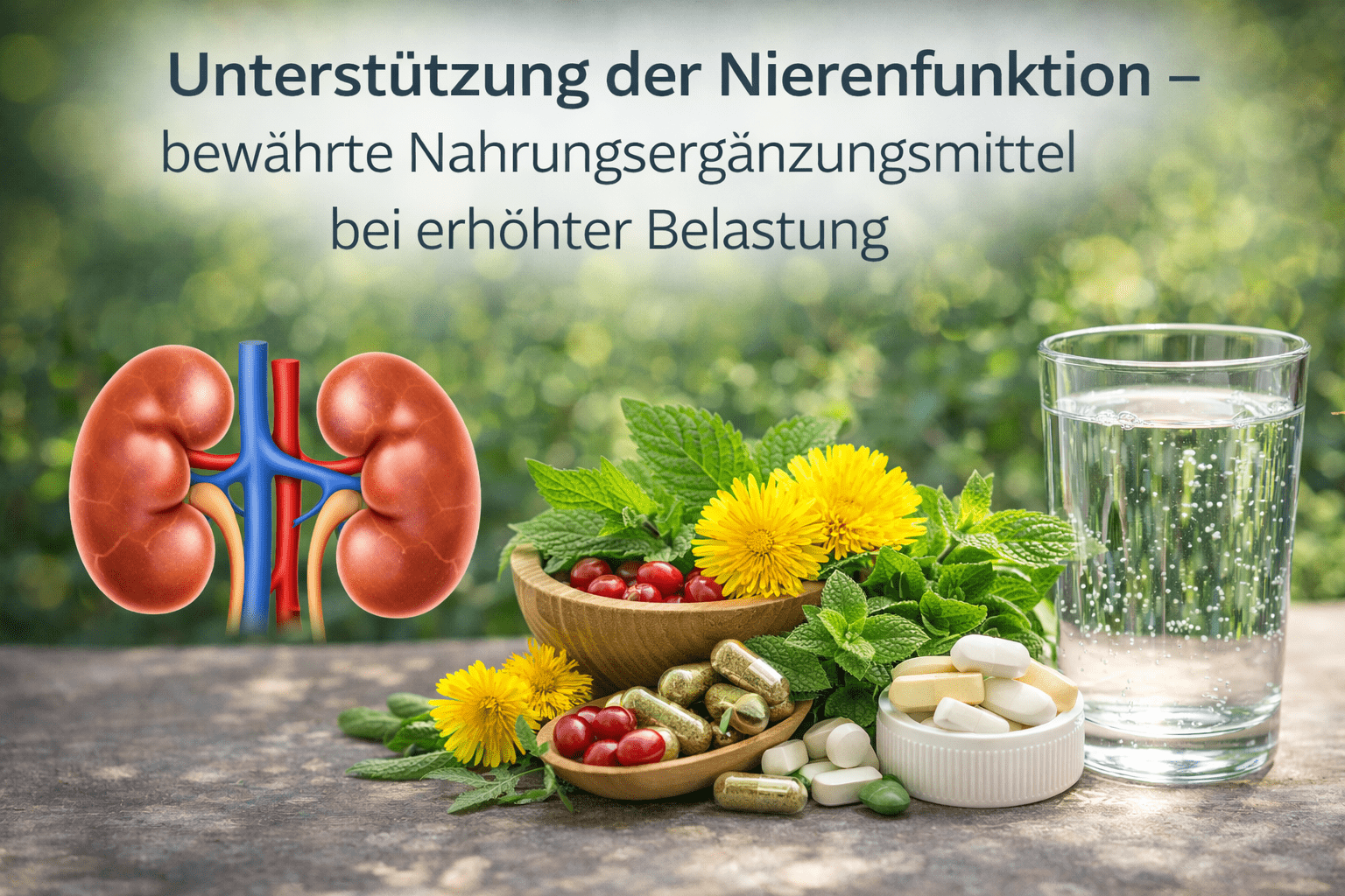 Unterstützung der Nierenfunktion – bewährte Nahrungsergänzungsmittel bei erhöhter Belastung
