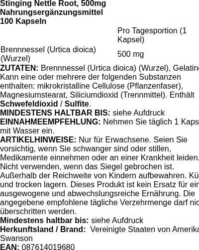 Produktetikett