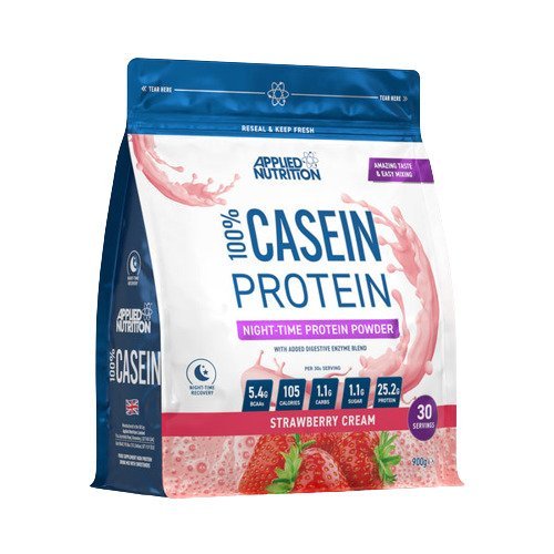 100% Casein Protein, Strawberry Cream - 900 grams - VitaeSupps