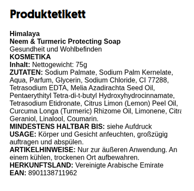Neem & Turmeric Protecting Soap - 75 grams