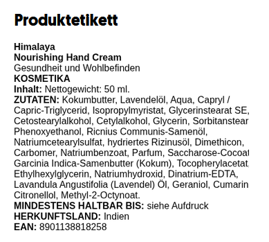 Nourishing Hand Cream - 50 ml.
