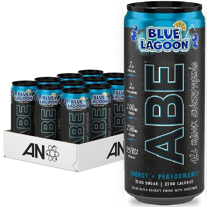 ABE Energy + Performance Cans, Blue Lagoon - 12 x 330 ml. - VitaeSupps