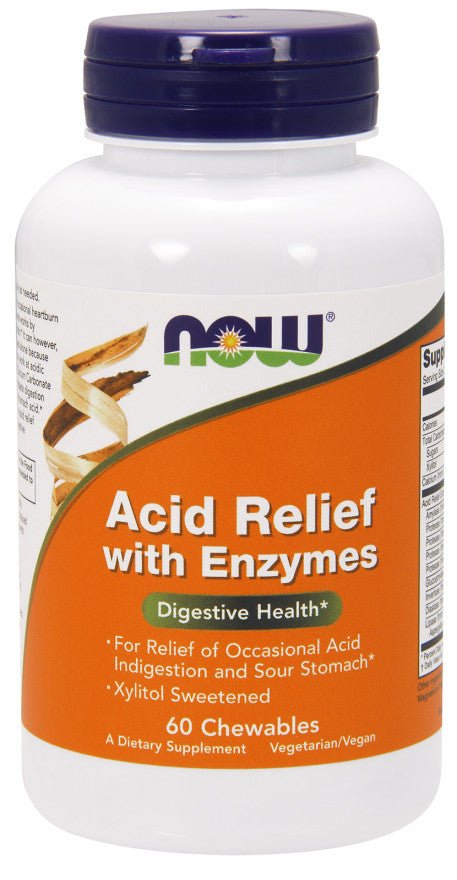 Acid Relief with Enzymes - 60 chewables - VitaeSupps