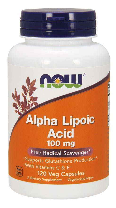 Alpha Lipoic Acid with Vitamins C & E, 100mg - 120 vcaps - VitaeSupps