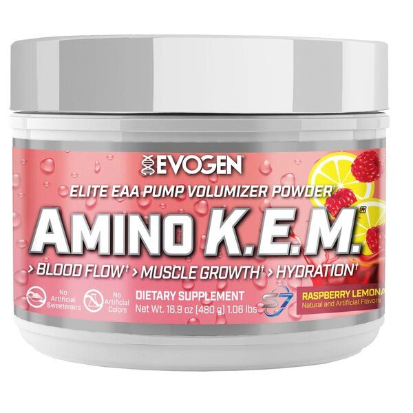 Amino K.E.M. EAA, Raspberry Lemonade - 480 grams - VitaeSupps