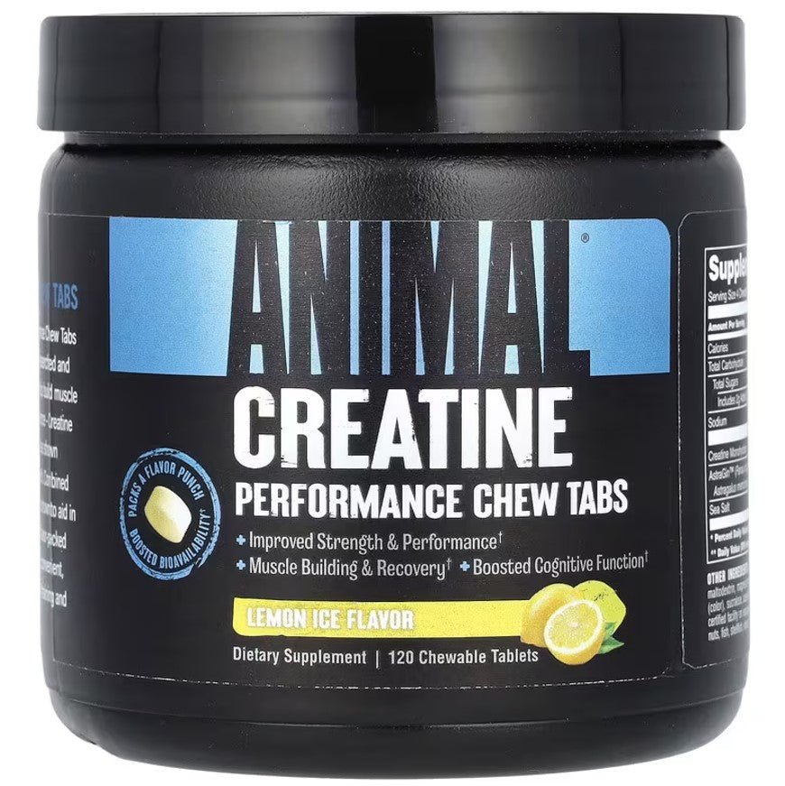 Animal Creatine Chews, Lemon Ice - 120 chewable tablets - VitaeSupps