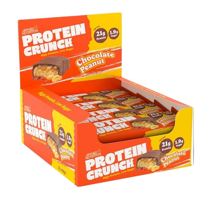 Applied Protein Crunch Bar, Milk Chocolate Peanut - 12 x 65g - VitaeSupps