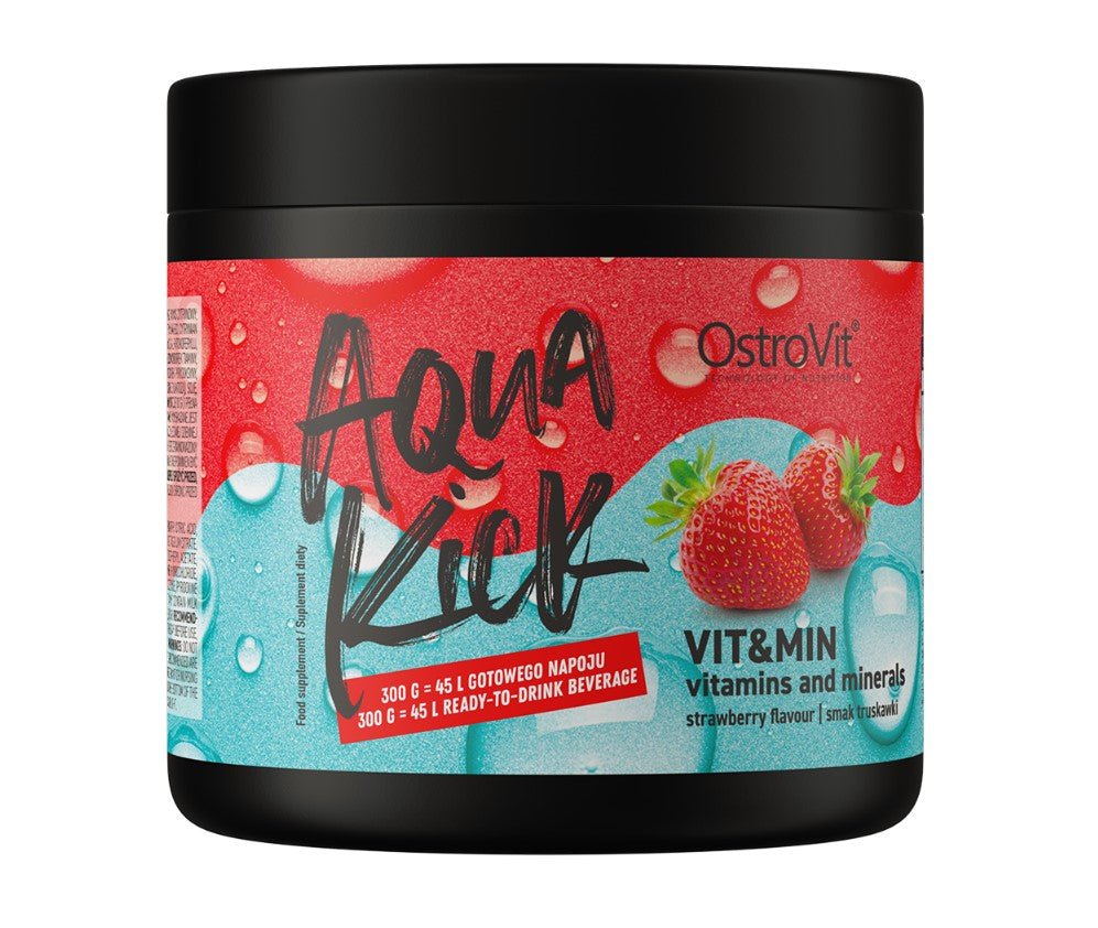 Aqua Kick Vit&Min, Strawberry - 300 grams - VitaeSupps