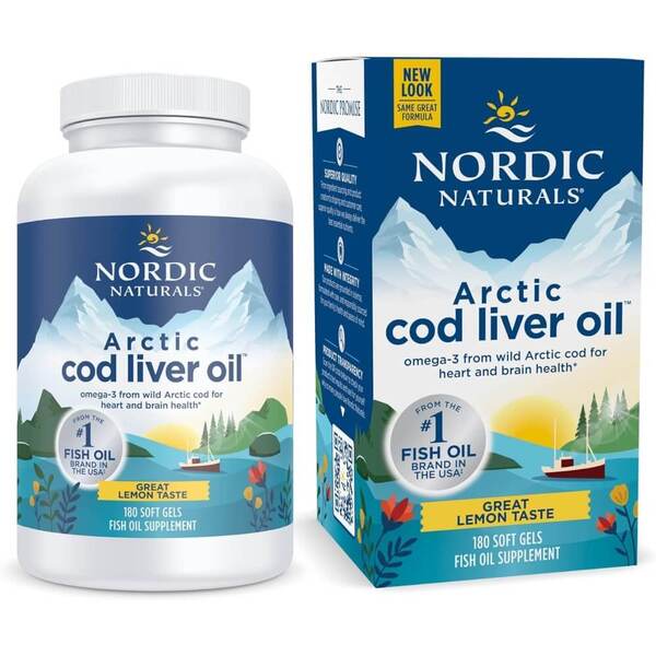Arctic Cod Liver Oil, 750mg Lemon (EAN 768990891304) - 180 softgels - VitaeSupps