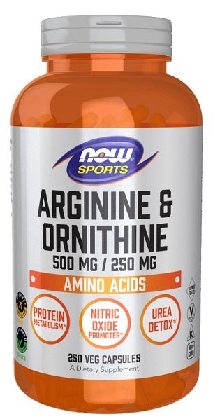 Arginine & Ornithine, 500/250 - 250 vcaps - VitaeSupps