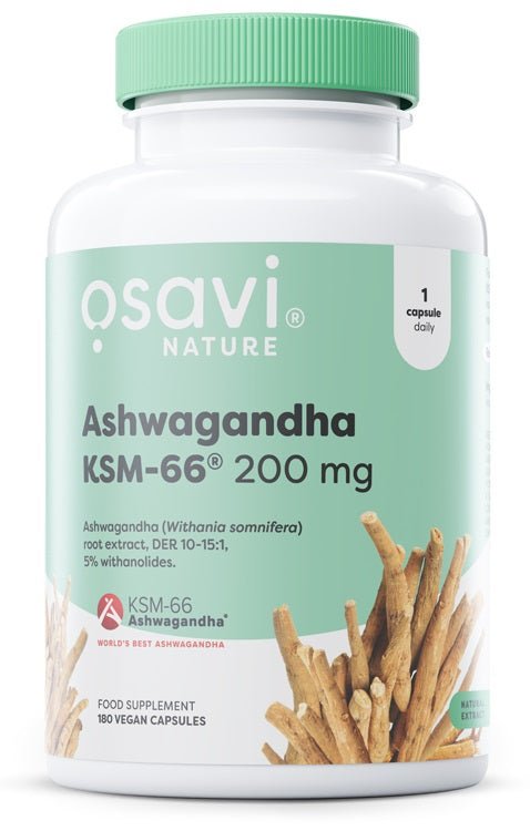 Ashwagandha KSM - 66, 200mg - 180 vegan caps - VitaeSupps