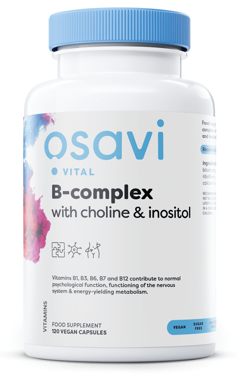 B - Complex with Choline & Inositol - 120 vegan caps - VitaeSupps