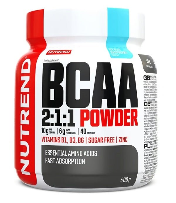 BCAA 2:1:1 Powder, Icy Blue Raspberry - 400 grams - VitaeSupps