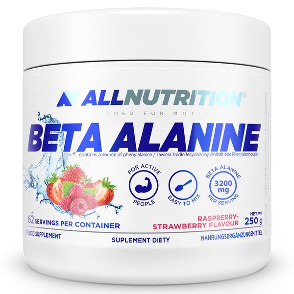 Beta Alanine, Raspberry Strawberry - 250 grams - VitaeSupps