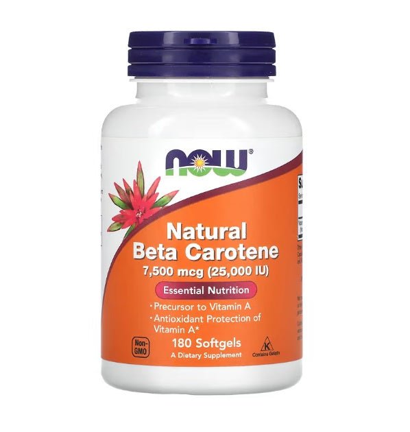 Beta Carotene Natural, 25 000 IU - 180 softgels - VitaeSupps
