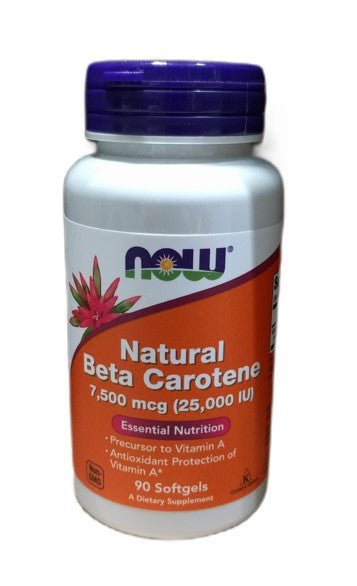 Beta Carotene Natural, 7 500 mcg (25 000 IU) - 90 softgels - VitaeSupps