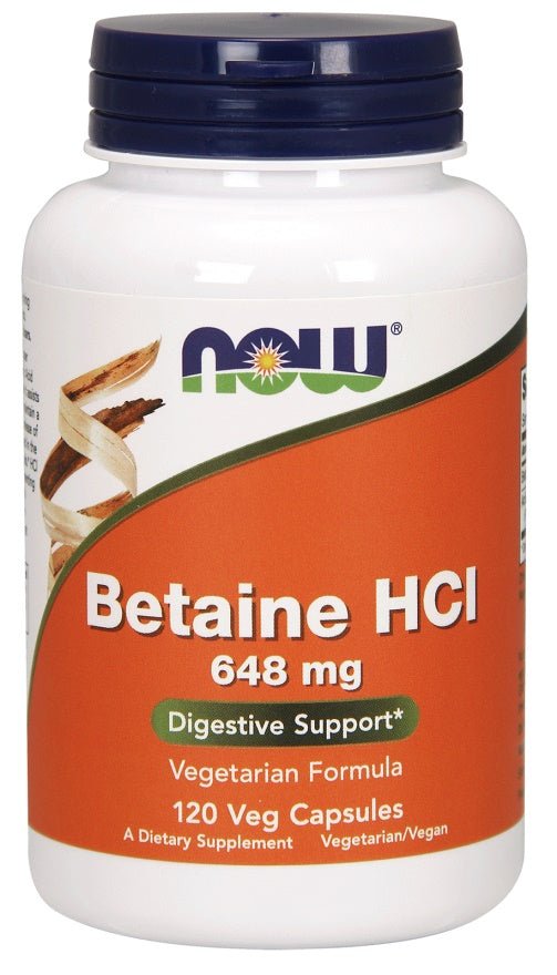 Betaine HCl, 648mg - 120 vcaps - VitaeSupps