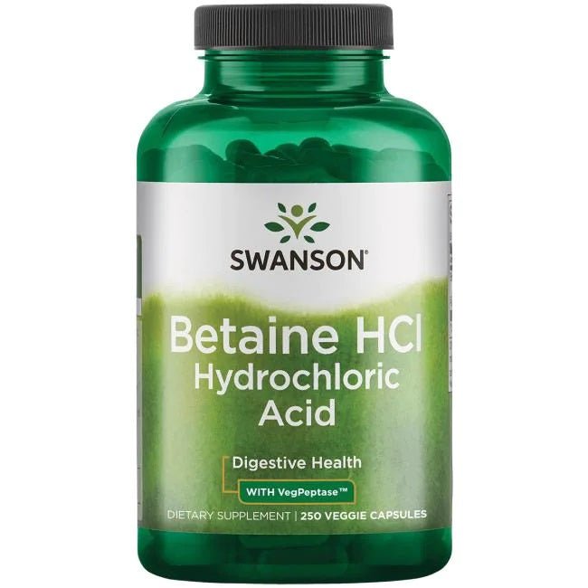 Betaine HCl Hydrochloric Acid - 250 vcaps - VitaeSupps