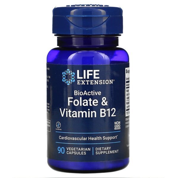 BioActive Folate & Vitamin B12 - 90 vcaps - VitaeSupps