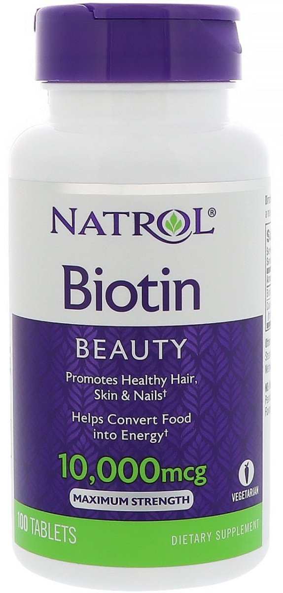 Biotin, 10 000mcg - 100 tablets - VitaeSupps
