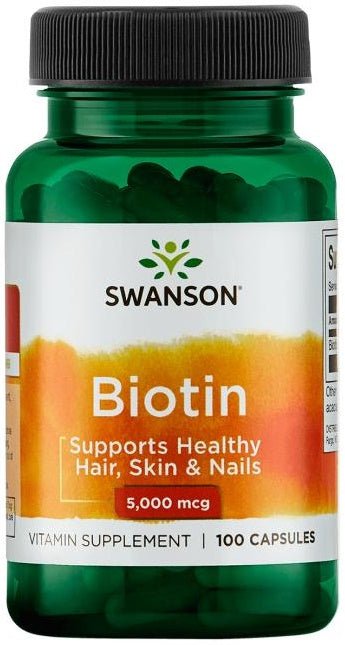 Biotin, 5000mcg - 100 caps - VitaeSupps