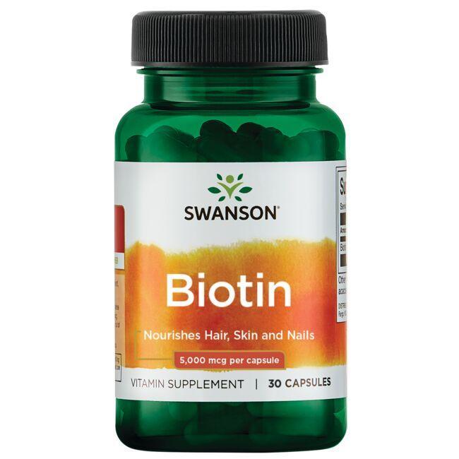 Biotin, 5000mcg - 30 caps - VitaeSupps