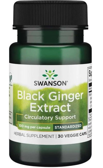 Black Ginger Extract, 100mg - 30 vcaps - VitaeSupps